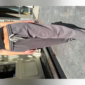 NEW Brandy Melville- Anastasia tie sweatpants grey one size